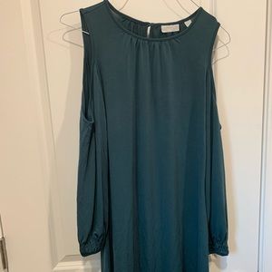 Green NY & Company cold shoulder dress
